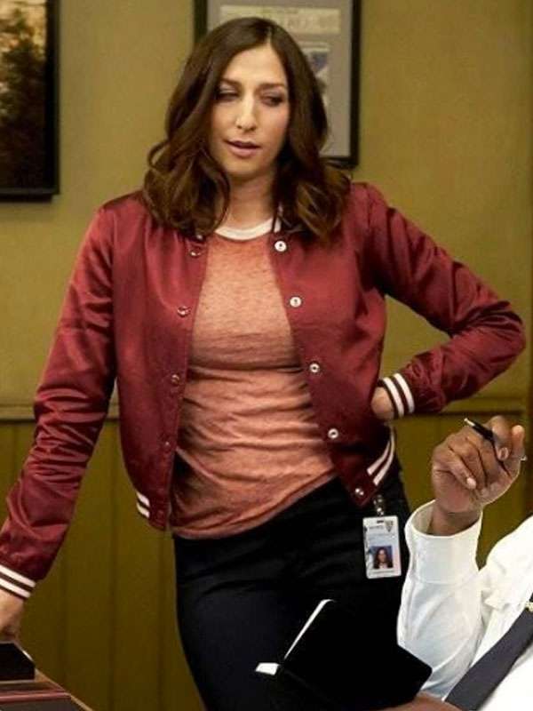 Gina Linetti Brooklyn 99 Red Bomber Jacket