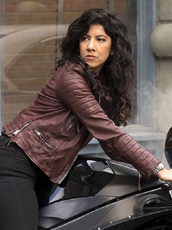 Brooklyn Nine-Nine Rosa Diaz Maroon Leather Jacket