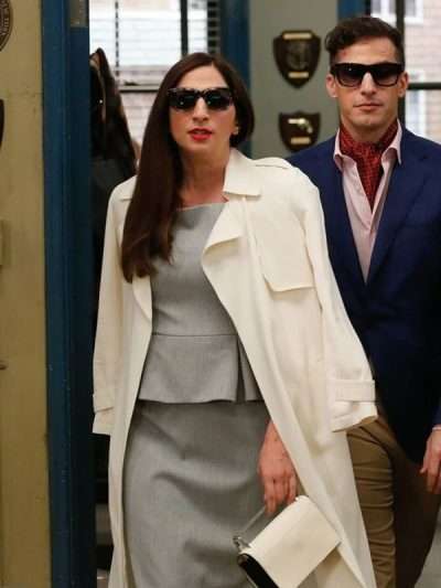 Brooklyn Nini Nine S06 Chelsea Peretti White Wool Coat