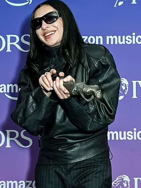 Charli XCX The IVORS 2025 Black Moto Leather Jacket