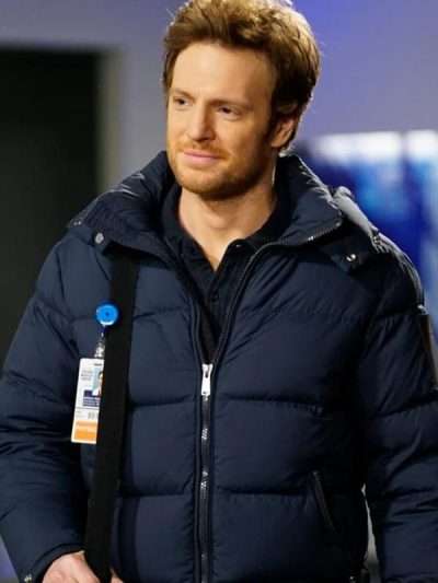 TV Series Chicago Med Nick Gehlfuss Blue Hooded Jacket