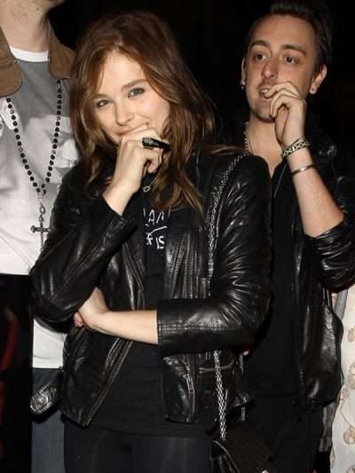 Chloe Moretz Rihanna Concert Black Leather Jacket