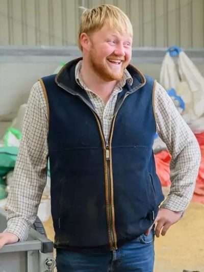 Kaleb Cooper Clarkson’s Farm S04 Blue Vest