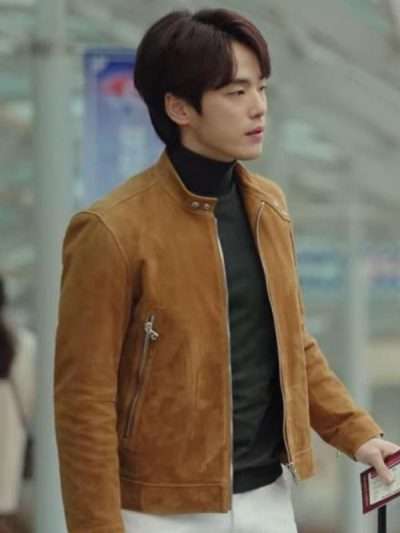 Kim Jung-hyun Crash Landing on You Brown Jacket