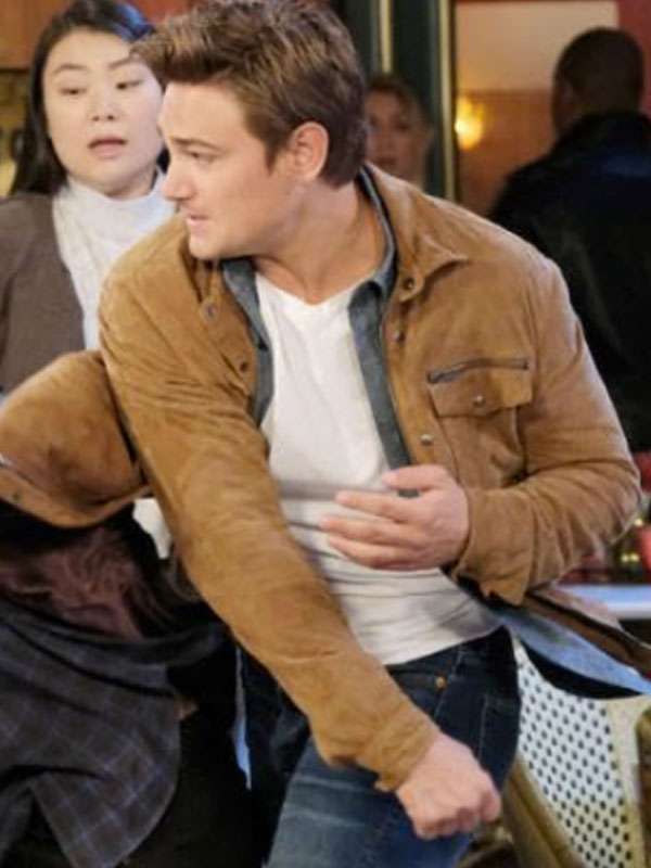 Days of Our Lives Carson Boatman Brown Suede Leather Jacket