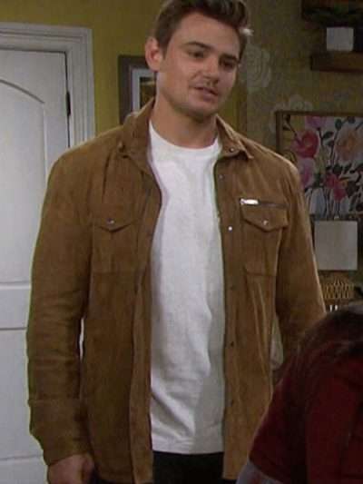 Days of Our Lives Carson Boatman Brown Leather Jacket
