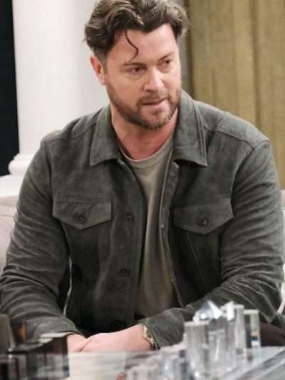 Days of Our Lives Daniel Feuerriegel Grey Suede Leather Jacket