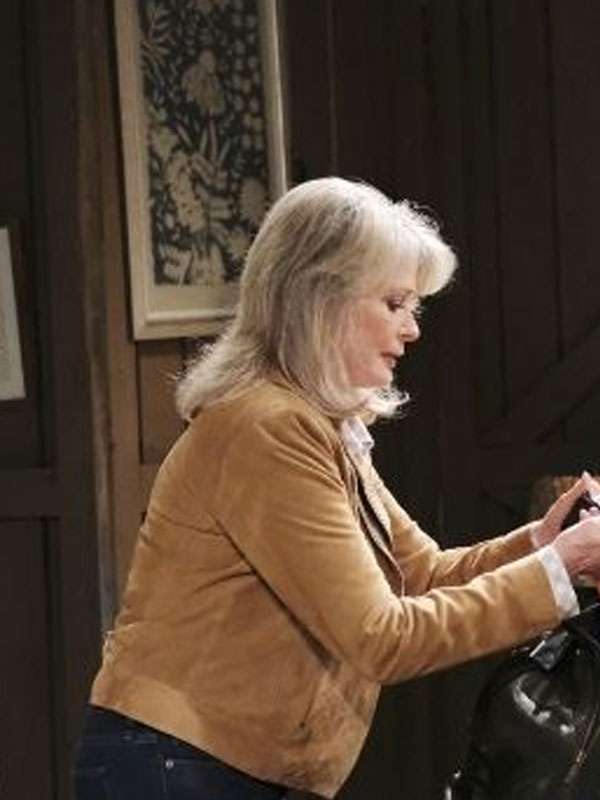 Days of Our Lives Marlena Evans Brown Suede Leather Jacket