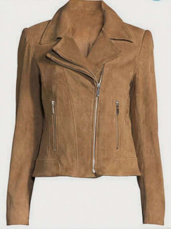 TV Series Days of Our Lives Marlena Evans Brown Suede Leather Jacket