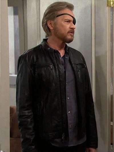 Stephen Nichols Days of Our Lives Black Leather Jacket