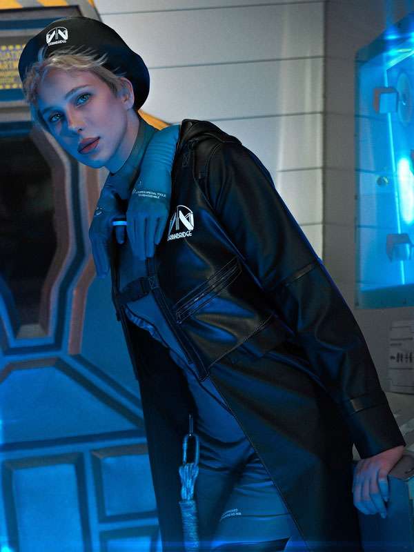 Death Stranding 2 Léa Seydoux Black Costume Leather Coat