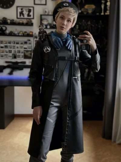 Léa Seydoux Death Stranding 2 Black Leather Coat