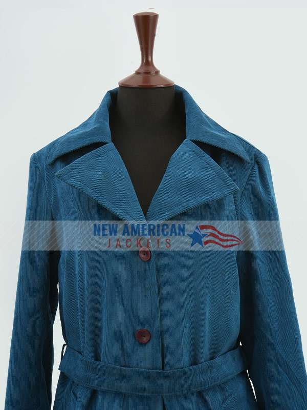 Dolours Price Say Nothing Blue Corduroy Coat