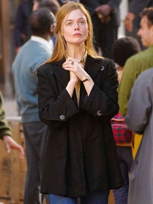 A Complete Unknown 2024 Sylvie Russo Black Wool Coat