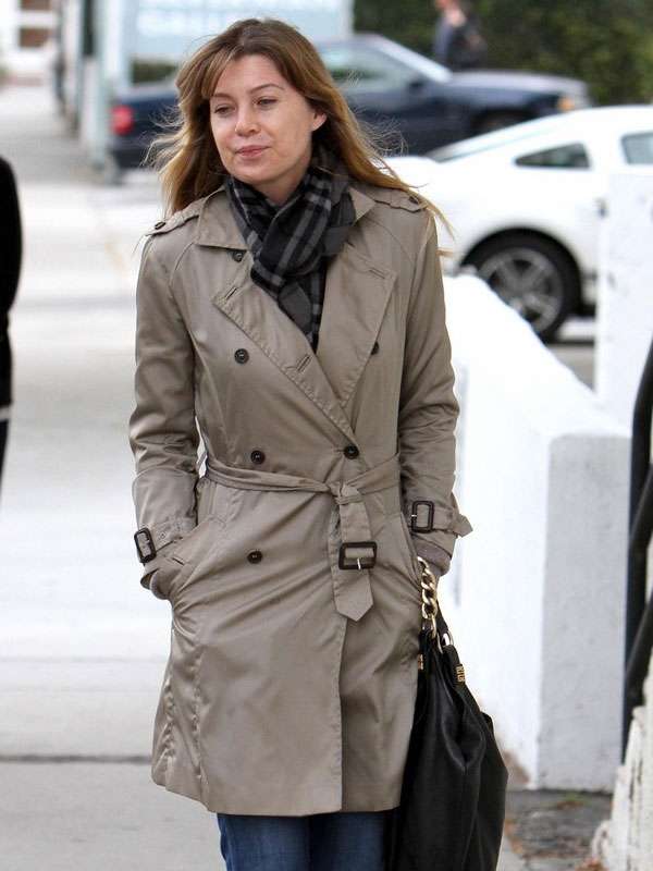 Ellen Pompeo Rejen Projects Grey Coat