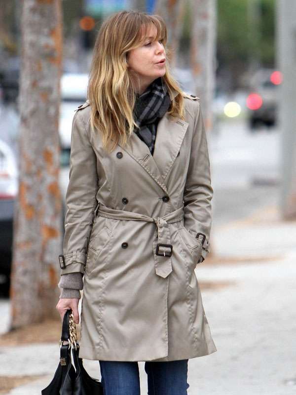 Ellen Pompeo Rejen Projects Grey Coat