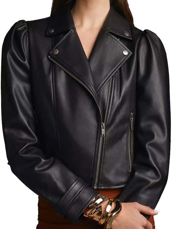 Emily Simpson The Real Housewives of Orange County Black Leather Jacket