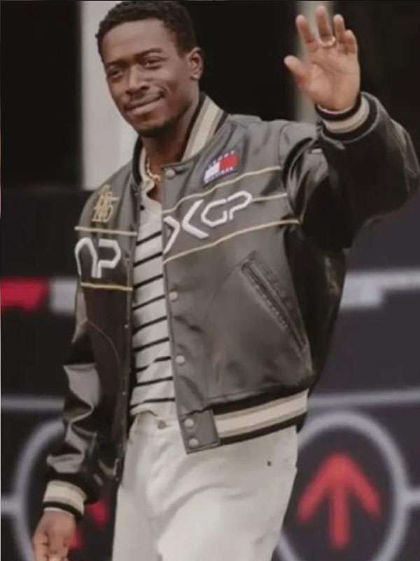 Damson Idris F1 The Movie 2025 Racing Leather Jacket