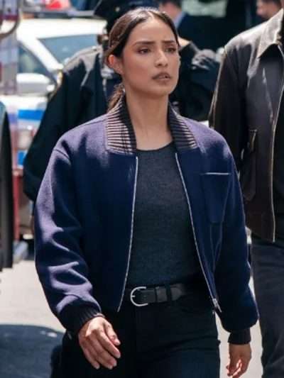 Emily Alabi FBI Blue Bomber Jacket