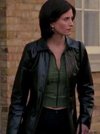 Monica Geller Friends Black Leather Jacket