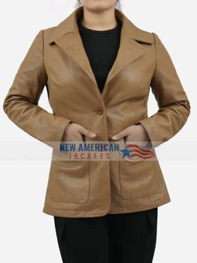 Friends S05 Rachel Green Leather Blazer