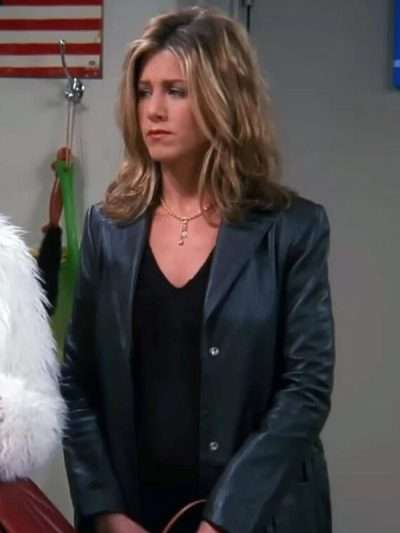 TV Series Friends Jennifer Aniston Black Coat