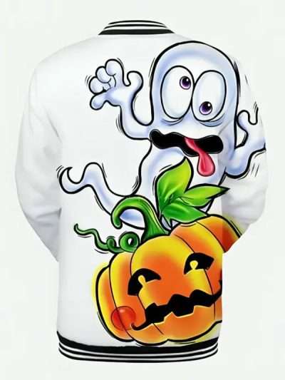 Funny Halloween Pumpkin Varsity Jacket