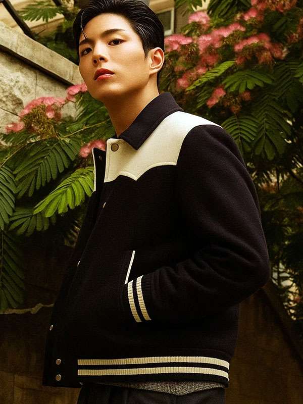 Good Boy 2025 Park Bo-gum Black Varsity Jacket