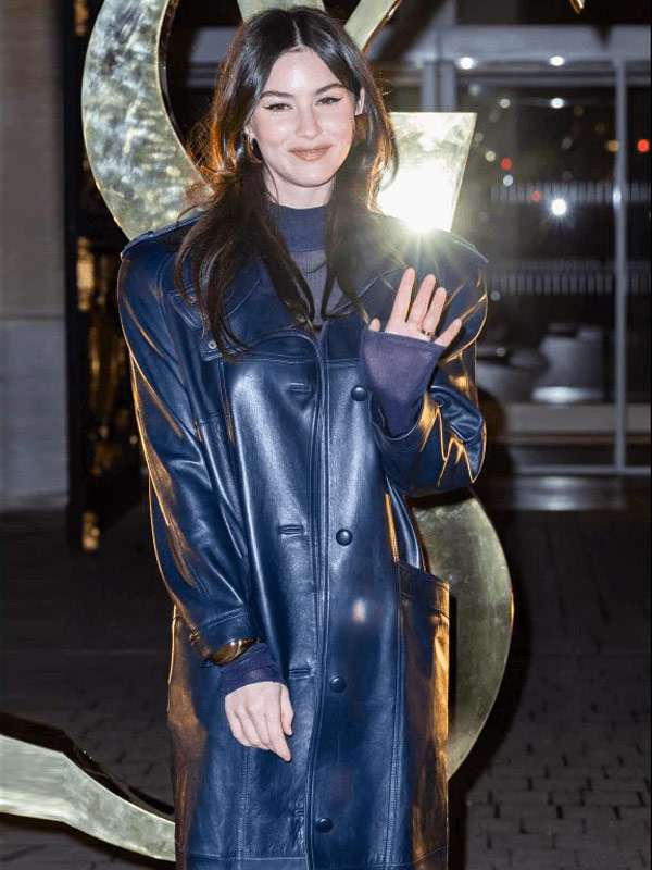 Gracie Abrams Leather Coat