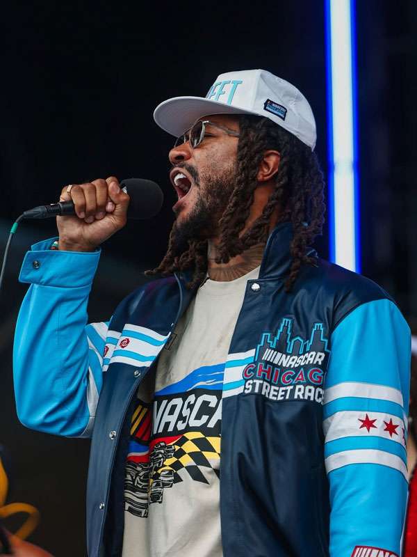 Derrick Rose NASCAR Grant Park 165 Chicago Street Course Leather Jacket