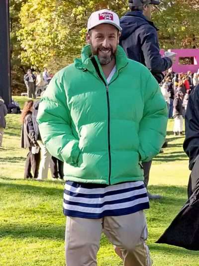 Happy Gilmore 2 Adam Sandler Green Puffer Jacket