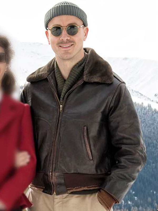 I'm Not Stiller 2025 Albrecht Schuch Black Shearling Leather Jacket