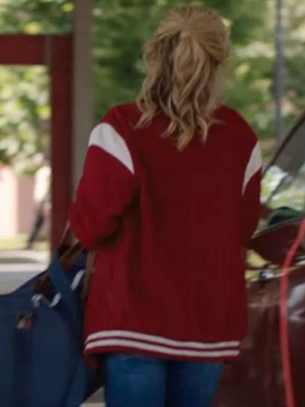Sweethearts 2024 Kiernan Shipka Red Bomber Jacket