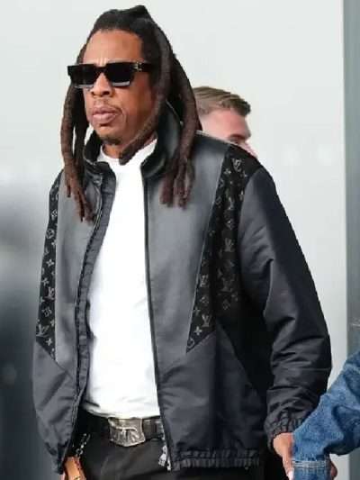 Buy Jay-Z PFW Black Leather Jacket
