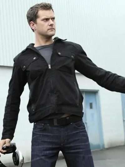 American Actor Joshua Jackson Black Jacket