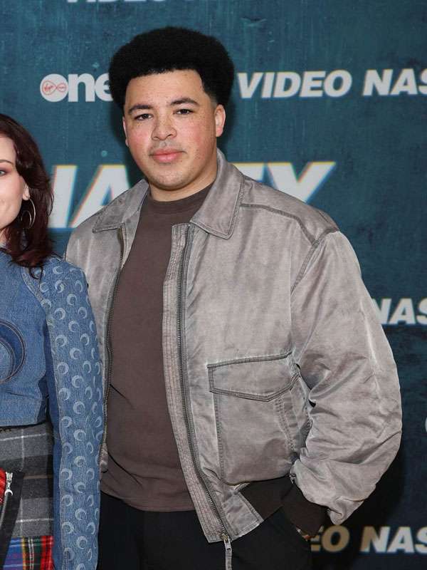 Get Justin Daniels Anene Video Nasty S01 Grey Cotton Bomber Jacket