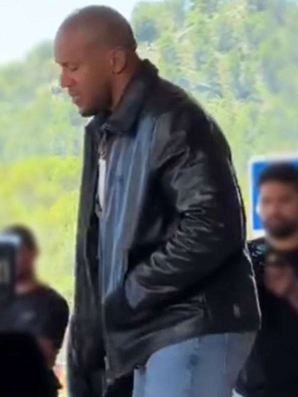 K.O. 2025 Ciryl Gane Black Leather Jacket