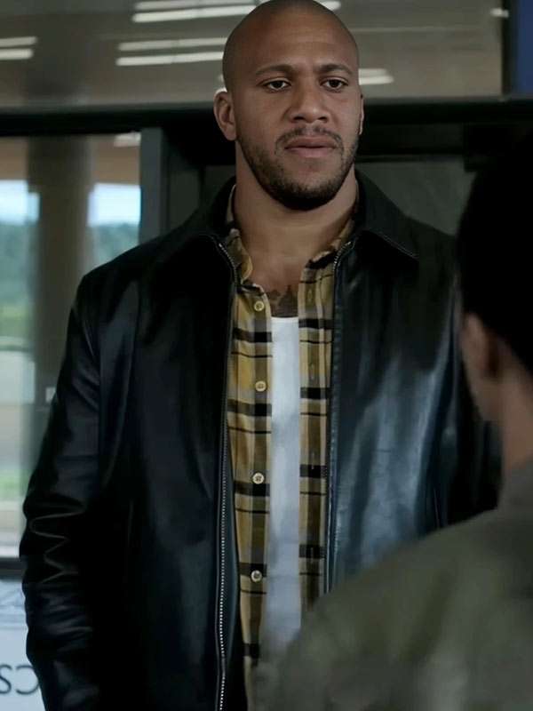Ciryl Gane K.O. 2025 Black Leather Jacket