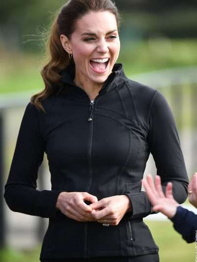 Kate Middleton Northern Ireland Club Black Athleisure Jacket