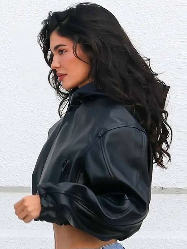 Kylie Jenner Black Cropped Jacket
