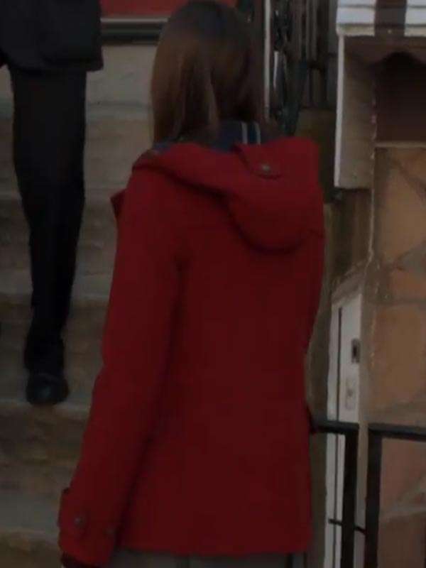 Lili Reinhart Law and Order SVU S13 Red Wool Coat