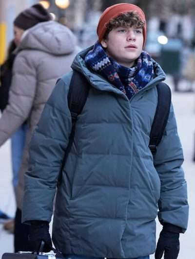 Noah Benson Law and Order SVU S26 Puffer Coat