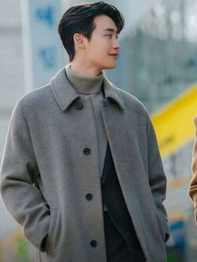 Law and the City Lee Jong-suk Grey Wool Coat