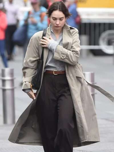 Movie Relay Sarah Grey Belted Coat