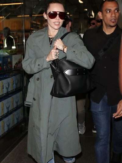 Miley Cyrus London 2025 Green Trench Coat
