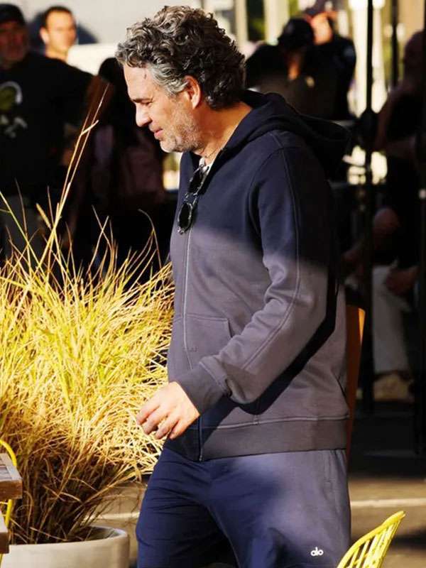 Movie Crime 101 Mark Ruffalo Blue Hoodie