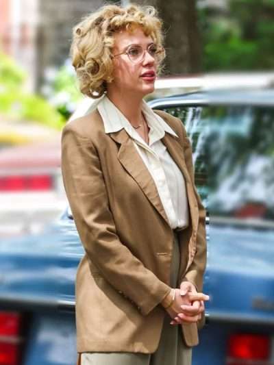 Scarlett Johansson Paper Tiger Brown Blazer