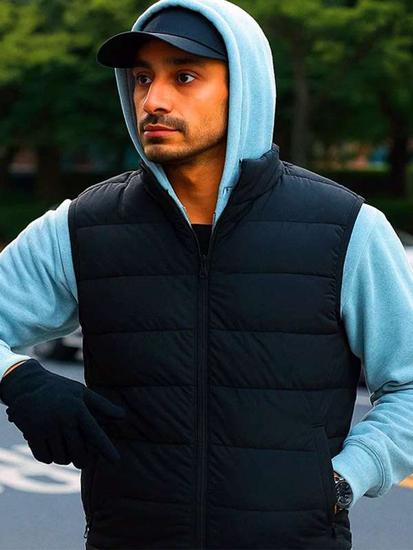 Relay 2025 Riz Ahmed Black Puffer Vest