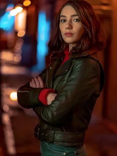 The Flash S06 Natalie Dreyfuss Black Biker Leather Jacket