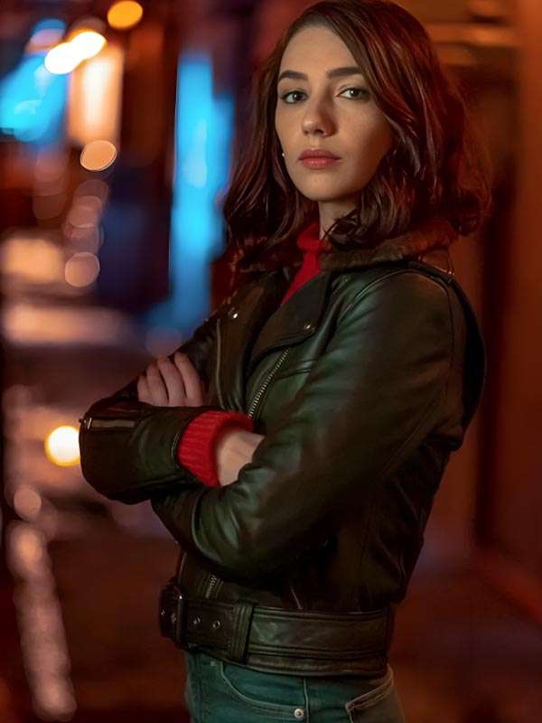 The Flash S06 Natalie Dreyfuss Black Biker Leather Jacket